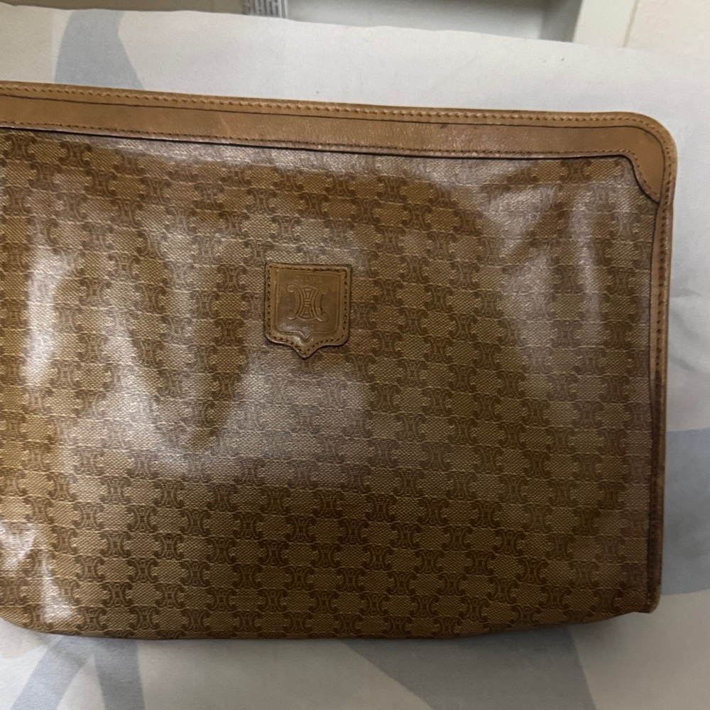 Celine Brown Monogram Toiletry Pouch